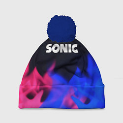 Шапка c помпоном Sonic neon flame