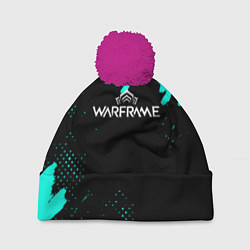 Шапка с помпоном Warframe краски голубые, цвет: 3D-малиновый