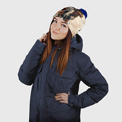 Шапка с помпоном Эндуро Гонщик, цвет: 3D-тёмно-синий — фото 2