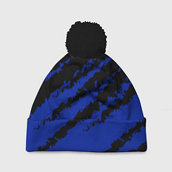 Шапка с помпоном The color is black and blue, цвет: 3D-черный