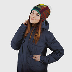 Шапка с помпоном Арт с поездом, цвет: 3D-белый — фото 2