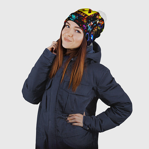 Шапка c помпоном Dota2 персонажи / 3D-Белый – фото 2