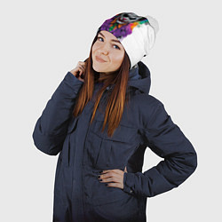 Шапка с помпоном Джокер с галстуком, цвет: 3D-белый — фото 2