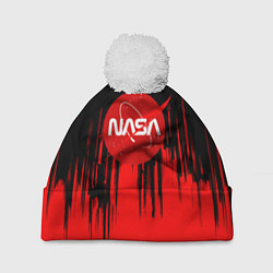 Шапка c помпоном Nasa краски текстура