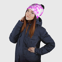 Шапка с помпоном Valorant розовый огонь, цвет: 3D-черный — фото 2