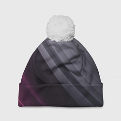 Шапка с помпоном Color black grey, цвет: 3D-белый