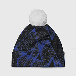 Шапка с помпоном Triangles with dots, цвет: 3D-белый
