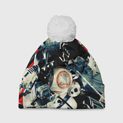 Шапка с помпоном Звездные войны персонажи, цвет: 3D-белый