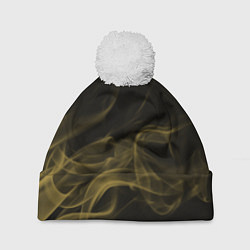 Шапка с помпоном Color smoke yellow, цвет: 3D-белый