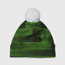 Шапка c помпоном The color is green brick