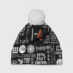 Шапка c помпоном Twenty one pilots rock logo