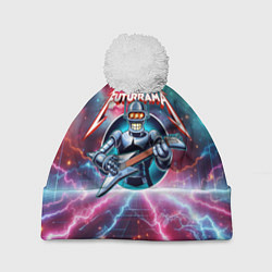 Шапка c помпоном Гитарист Бендер рок группы Футурама