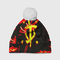 Шапка c помпоном Doom огненный