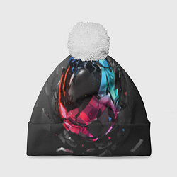 Шапка с помпоном Abstract graphics, цвет: 3D-белый