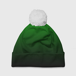 Шапка c помпоном Green gradient