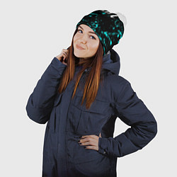 Шапка с помпоном Dayz голубые краски, цвет: 3D-белый — фото 2