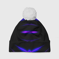 Шапка c помпоном Color black neon