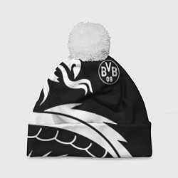 Шапка c помпоном Borussia дракон белый