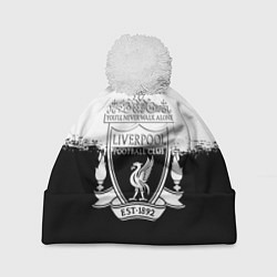 Шапка c помпоном Liverpool краски черно белые