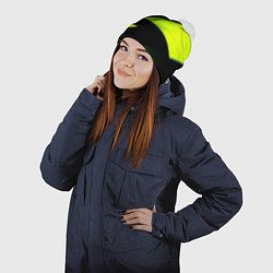 Шапка с помпоном Geometric shapes, цвет: 3D-белый — фото 2