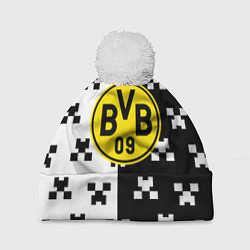 Шапка c помпоном Borussia pattern minecraft