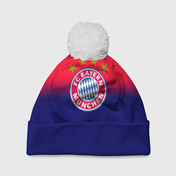 Шапка с помпоном Бавария Мюнхен градиент, цвет: 3D-белый