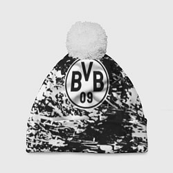 Шапка с помпоном Боруссиа белые краски, цвет: 3D-белый