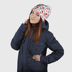 Шапка с помпоном Новогодние черепа, цвет: 3D-белый — фото 2