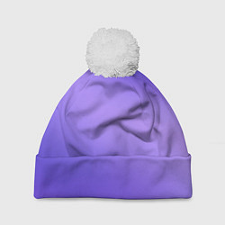 Шапка с помпоном Color purple gradient, цвет: 3D-белый