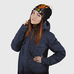 Шапка с помпоном Манчестер логотипы команд, цвет: 3D-белый — фото 2