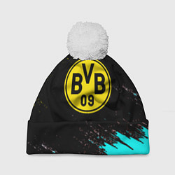 Шапка c помпоном Borussia краски штрихи