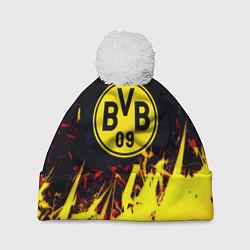 Шапка c помпоном Borussia краски соты