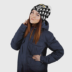 Шапка с помпоном Ювентус черепа, цвет: 3D-белый — фото 2