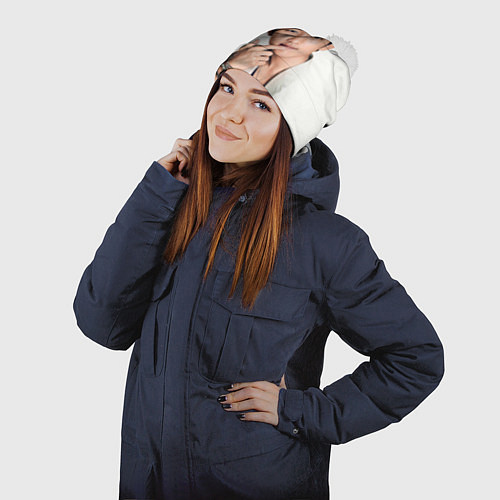 Шапка c помпоном Kim Soo-hyeon / 3D-Белый – фото 2