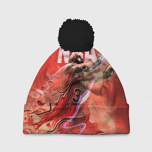 Шапка c помпоном Спорт NBA / 3D-Черный – фото 1