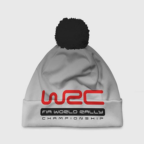 Шапка c помпоном WRC / 3D-Черный – фото 1