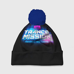 Шапка с помпоном Trancemission: Trance we love, цвет: 3D-тёмно-синий