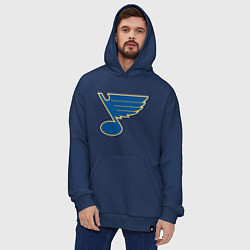 Толстовка-худи оверсайз St Louis Blues, цвет: тёмно-синий — фото 2