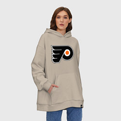 Толстовка-худи оверсайз Philadelphia Flyers, цвет: миндальный — фото 2