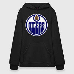 Толстовка-худи оверсайз Edmonton Oilers, цвет: черный