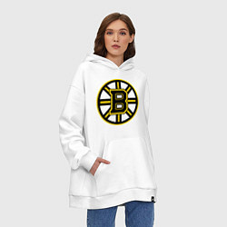 Толстовка-худи оверсайз Boston Bruins, цвет: белый — фото 2