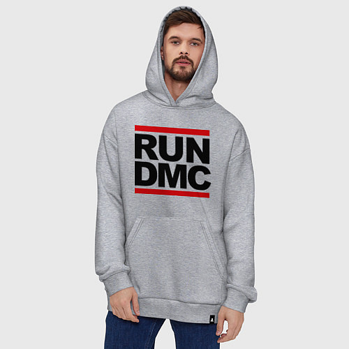 Худи оверсайз Run DMC / Меланж – фото 4