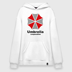 Толстовка-худи оверсайз Umbrella corporation, цвет: белый