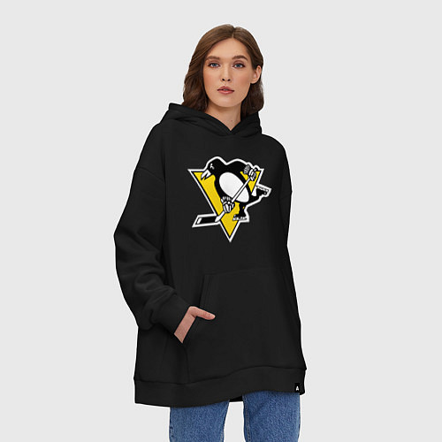 Худи оверсайз Pittsburgh Penguins / Черный – фото 3