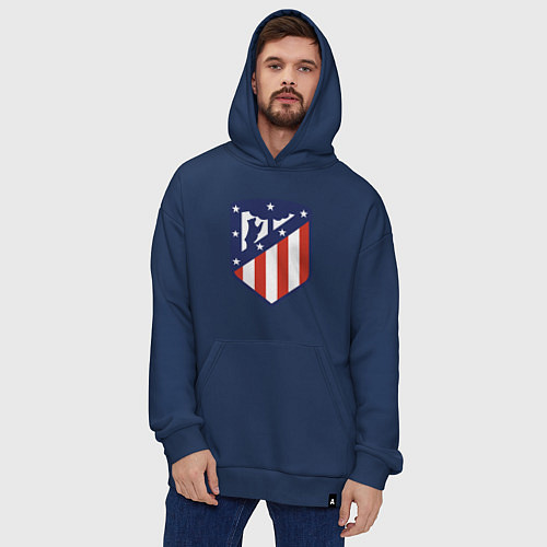 Худи оверсайз Atletico Madrid / Тёмно-синий – фото 4