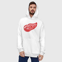Толстовка-худи оверсайз Detroit Red Wings: Pavel Datsyuk, цвет: белый — фото 2