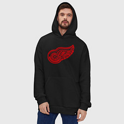 Толстовка-худи оверсайз Detroit Red Wings: Pavel Datsyuk, цвет: черный — фото 2