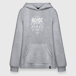 Толстовка-худи оверсайз AC/DC: Run For Your Life, цвет: меланж