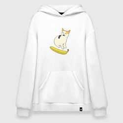 Худи оверсайз Cat no banana meme