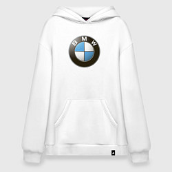 Толстовка-худи оверсайз BMW, цвет: белый